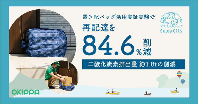 OKIPPA、置き配バッグ活用実証実験で再配達を84.6％削減 脱炭素社会